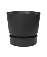 MACETA  GREENVILLE REDONDO 40CM NEGRO