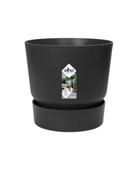 MACETA  GREENVILLE REDONDO 40CM NEGRO