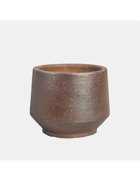 Maceta Cilindro Angular Gres Vietnam 40x33cm  Elegancia y Durabilidad para Interior y Exterior

