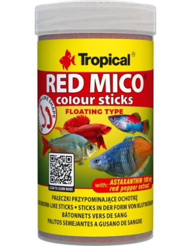 RED MICO COLOUR STICKS Alimento Flotante para Peces Omnívoros y Carnívoros