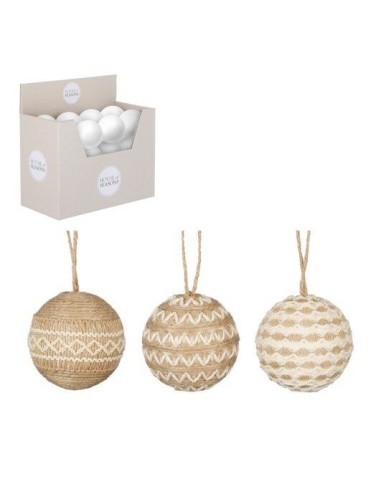 Bola Inrompible Marrón D8cm  Decoración Navideña Elegante y Resistente