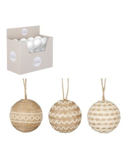 Bola Inrompible Marrón D8cm  Decoración Navideña Elegante y Resistente