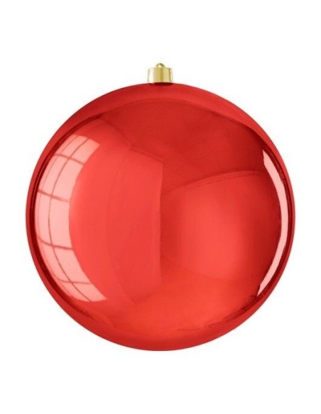 Bola Inrompible 50 cm Rojo Brillante | Adorno Navideño Resistente