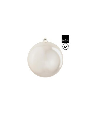 Bola Inrompible 25 cm Perla Crema | Decoración Navideña Resistente