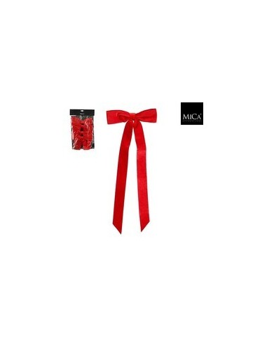Set 4 Lazos Rojos 2x19x48 cm | Decoración Navidad, Bodas y Eventos | Endanea Garden
