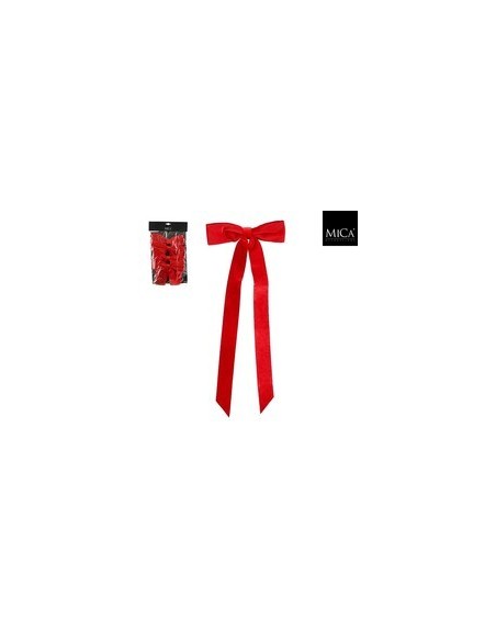 Set 4 Lazos Rojos 2x19x48 cm | Decoración Navidad, Bodas y Eventos | Endanea Garden
