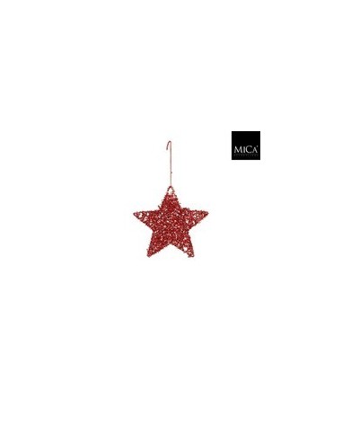 Estrella Decorativa Roja D15cm  Color y Alegría para Fiestas | Endanea Garden