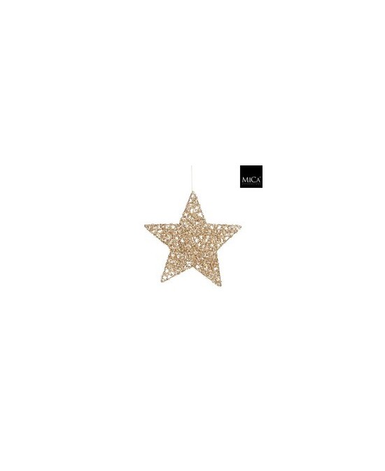 Estrella Decorativa Champagne D25cm  Elegancia y Estilo para Eventos | Endanea Garden