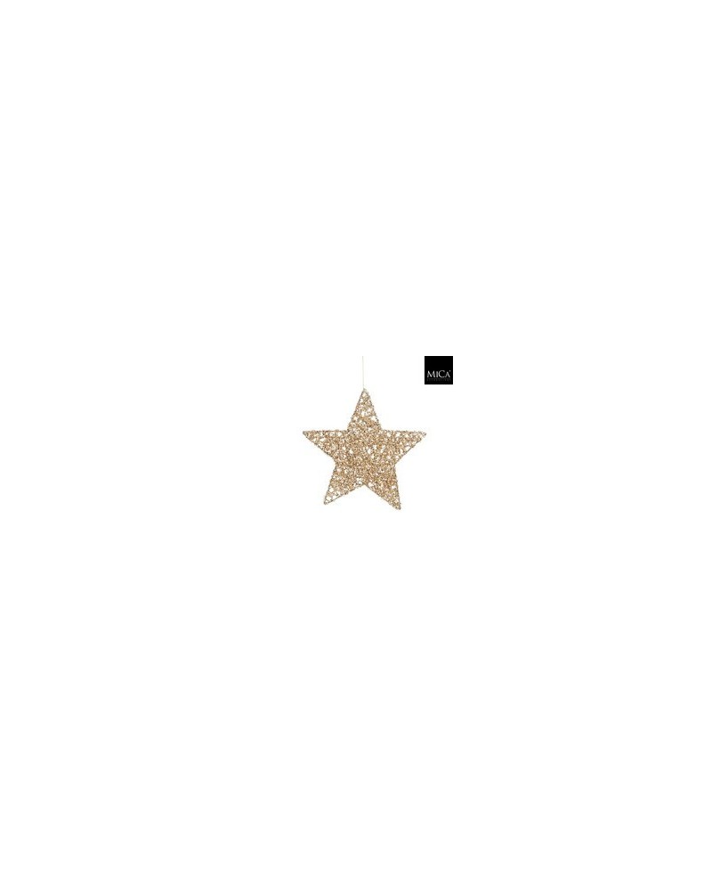Estrella Decorativa Champagne D25cm  Elegancia y Estilo para Eventos | Endanea Garden