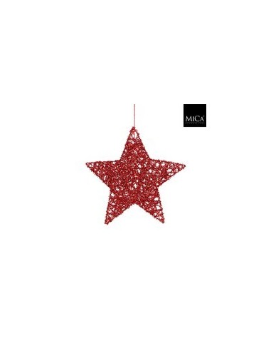 Estrella Decorativa Roja D25cm  Color y Alegría para Fiestas y Navidad | Endanea Garden