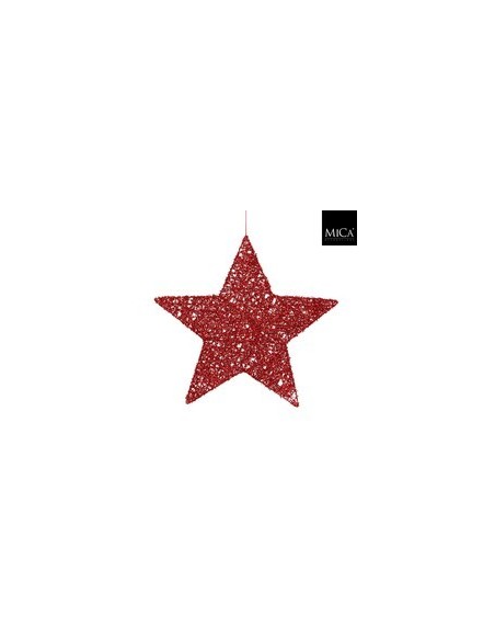 Estrella Decorativa Roja D40cm  Toque Festivo y Vibrante para Fiestas | Endanea Garden