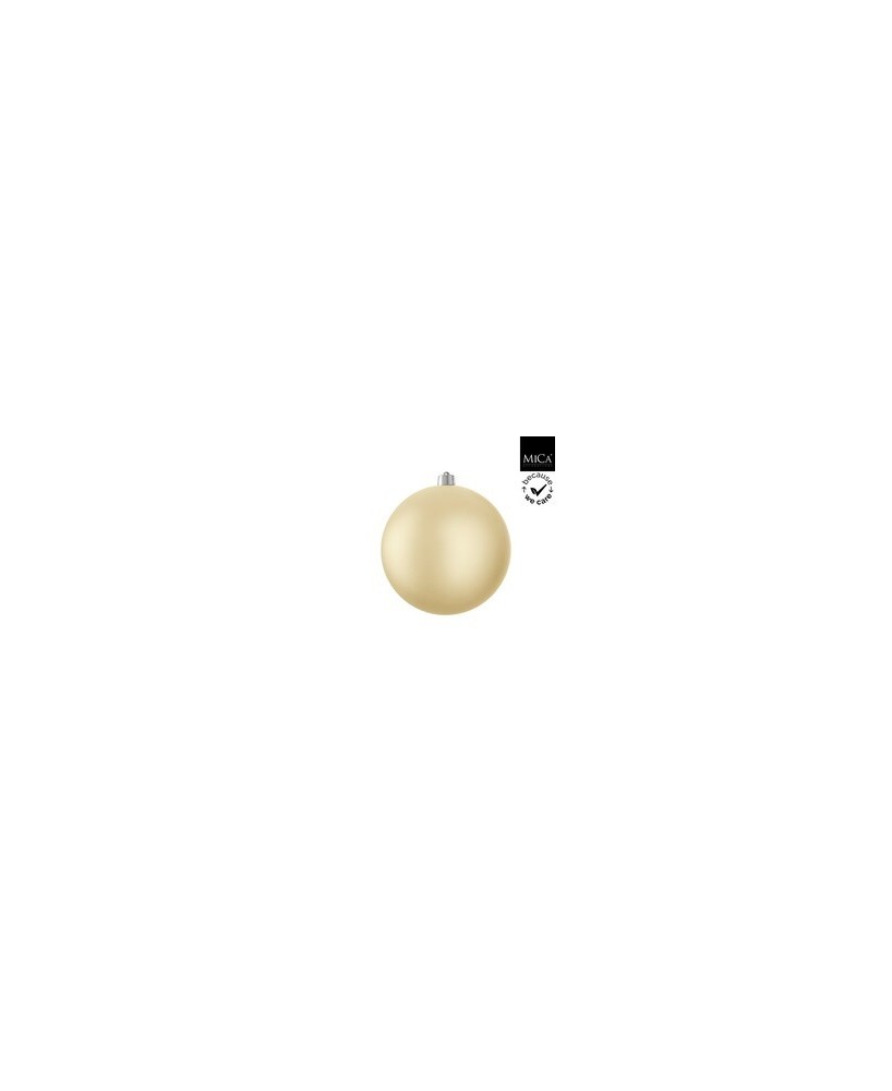 Bola Inrompible 25cm Champagne Mate | Decoración Navideña Elegante