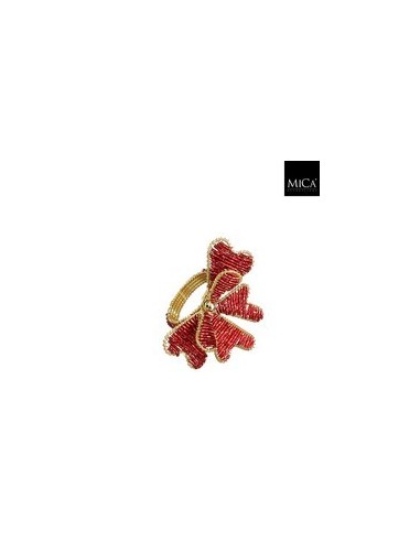 Servilleta con Lazo y Aro Rojo 8x7x6 cm | Decoración Festiva y Elegante