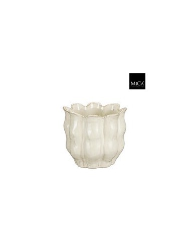 Jarrón Lola Blanco 15x17 cm | Diseño Moderno y Minimalista