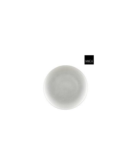 Plato Mila plástico reciclado 33 cm plata | decoración sostenible Endanea Garden