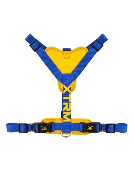 Arnés X-TRM Cronos Neon Flash Cobalto 25mmx60-100cm | Paseos seguros para perros grandes