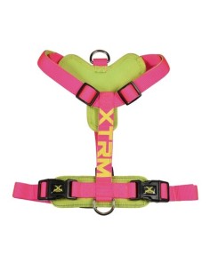 Arnés X-TRM Cronos Neon Flash Fucsia 15mmx35-60cm | Paseos seguros y cómodos para perros pequeños