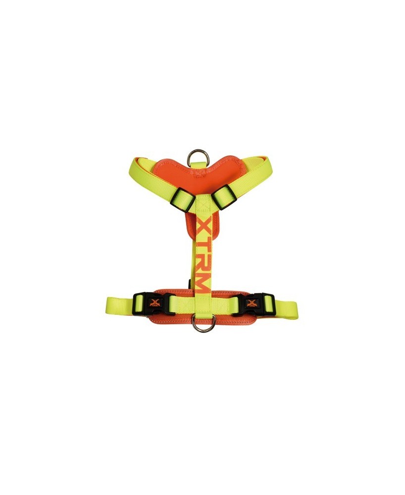 Arnés X-TRM Cronos Neon Flash Limón 15mmx35-60cm | Paseos Seguros y Cómodos
