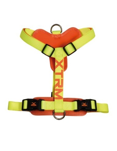 Arnés X-TRM Cronos Neon Flash Limón 25mmx60-100cm | Seguro y Visible para Perros Grandes