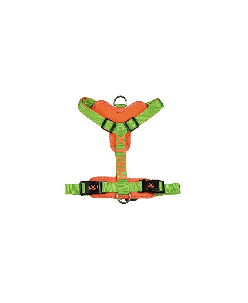 Arnés X-TRM Cronos Neon Flash Verde 25mmx60-100cm | Seguridad y Comodidad para Perros Medianos y Grandes