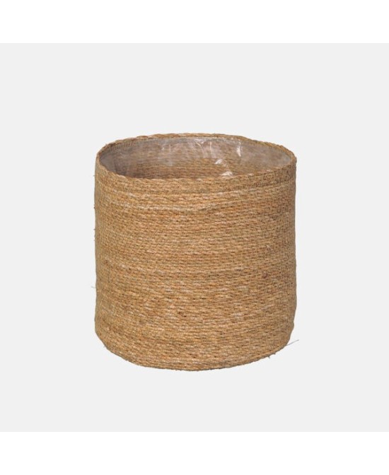 Maceta Cilindro Gamo Plus Natural 30x28 cm  Mimbre Rústico y Duradero | Endanea Garden

