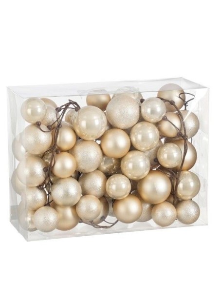 Guirnalda L180cm Crema para decoración navideña elegante y versátil