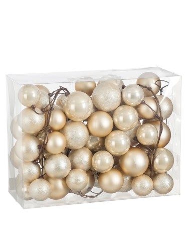 Guirnalda L180cm Crema para decoración navideña elegante y versátil