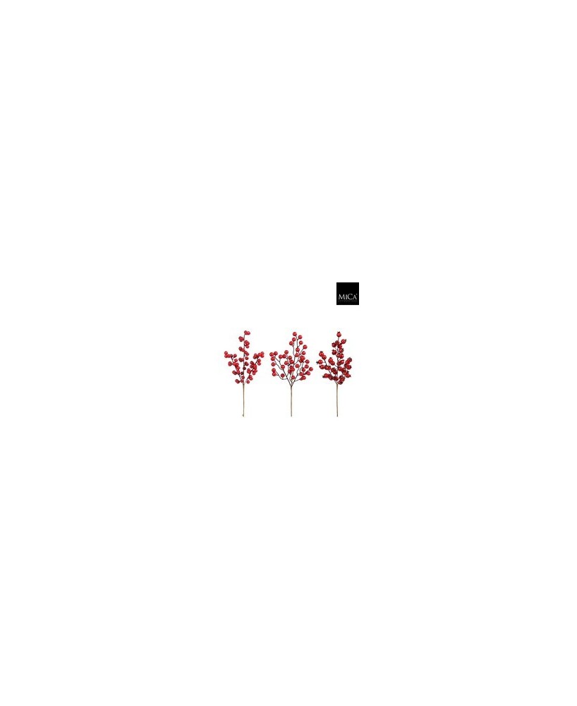 Rama Baya L33cm Roja Decorativa para Navidad y Arreglos Florales
