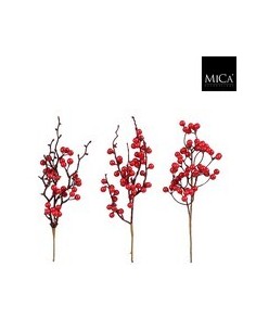 Rama Baya Roja 33cm Decoración Natural y Navideña