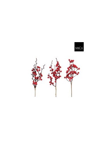 Rama Baya Roja 33cm Decoración Natural y Navideña