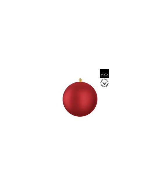Bola Irrompible Roja Mate 25 cm Decoración Navideña Resistente