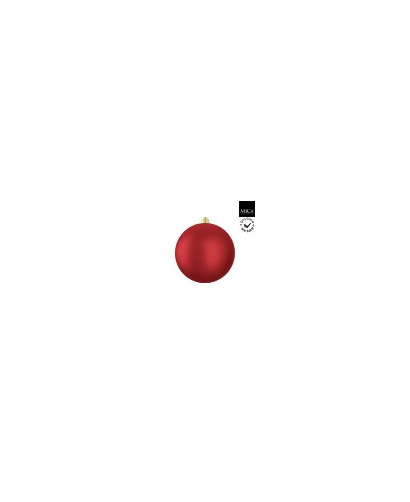 Bola Irrompible Roja Mate 25 cm Decoración Navideña Resistente