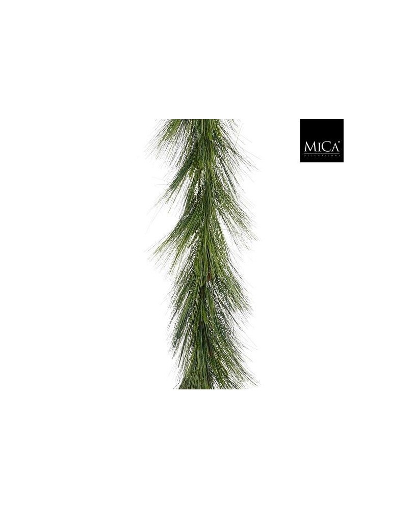Guirnalda de Pino 190 cm Verde Natural Decoración Navideña