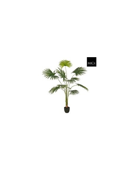 PALMERA ABANICO VERDE ARTIFICIAL EN MACETA 180X130CM