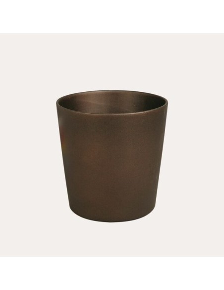 Maceta Cometa Marrón 19x18cm  Elegancia Natural para Interiores y Exteriores | Endanea Garden

