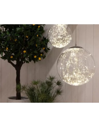 Microbola LED Plástico Colgante Blanco Cálido | Iluminación Decorativa Exterior e Interior
