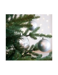 Set de 4 Bolas Plateadas 100 mm para Decoración Navideña 2