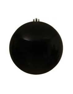 Bola Navideña Brillante Negra 20 cm Decoración Moderna y Sofisticada