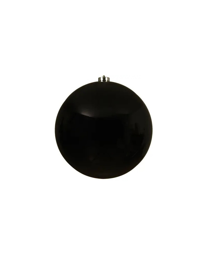 Bola Navideña Brillante Negra 20 cm Decoración Moderna y Sofisticada