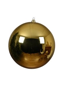 Bola Navideña Dorada 25 cm Adorno Elegante y Brillante para Navidad