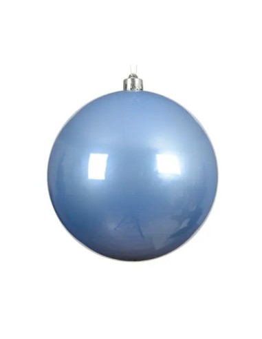 Bola Navideña Brillante Azul Cielo 14 cm decoración navideña elegante