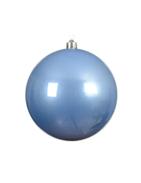 Bola Navideña Brillante Azul Cielo 14 cm decoración navideña elegante