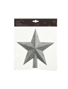 Estrella para la Copa del Pino Plata Brillo | Adorno de Navidad Elegante

