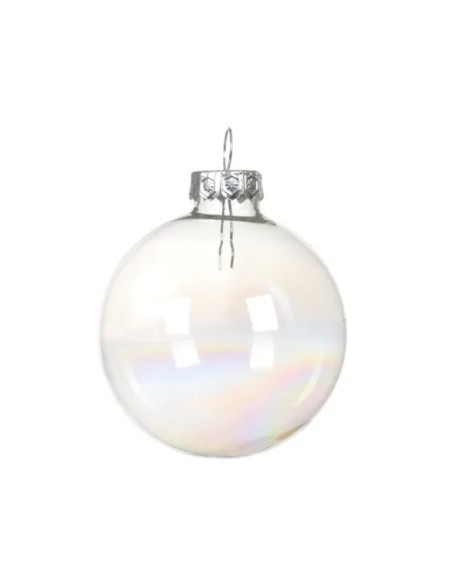 Bola Navideña de Cristal Transparente 10 cm | Decoración Elegante para Navidad