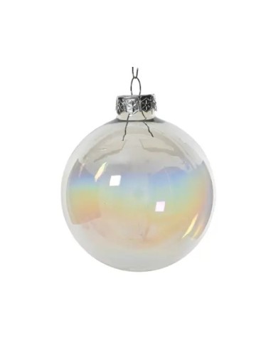 Bola Navideña de Cristal Transparente 8 cm | Adorno Elegante para Decoración Navideña
