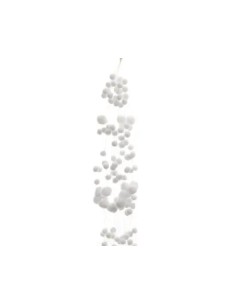 Guirnalda Bolas de Nieve 4 cm | Decoración Navideña Blanca e Invernal