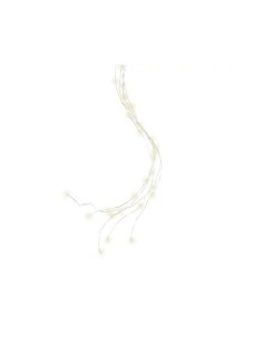 Luces Racimo MicroLED 110 cm Blanco Cálido Cable Plata Iluminación Decorativa 2