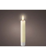 Vela LED Crema 2.2x14.5 cm Iluminación Realista Segura y Decorativa