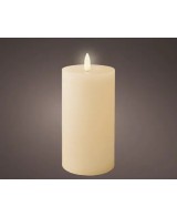 Vela LED Crema D7xH15 cm con Luz Blanca Cálida | Decoración Segura y Elegante