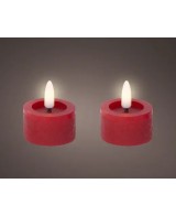 Vela LED Roja Compacta 4.4x5.2 cm Luz LED Llama Parpadeante Decoración Segura
